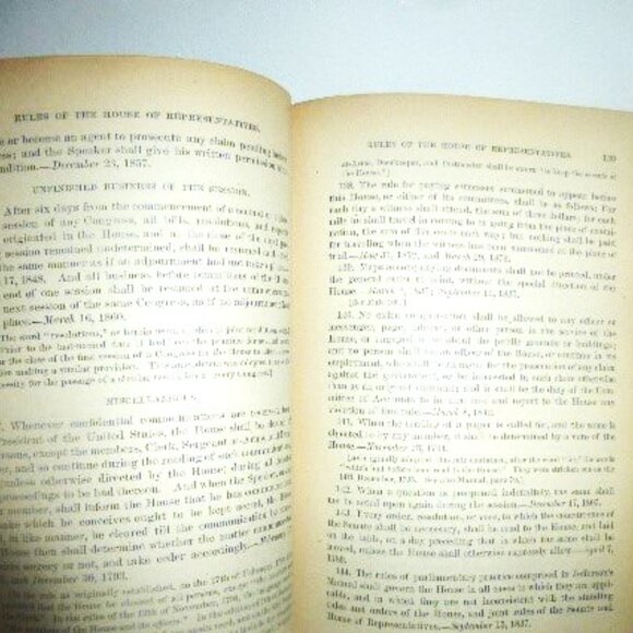 1877 Constitution UNITED STATES of AMERICA Henry Smith Rules & Orders 3rd Ed. - Picture 8 of 10